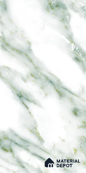 Marble Look Wall & Floor Tile TL 08916 | Glossy Finish 4 ft x 2 ft Vitrified Tile - 9 mm | Suitable For Kitchen, Bathroom, Bedroom & Office