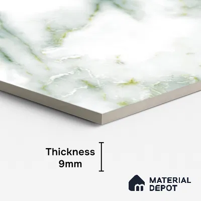 Marble Look Wall & Floor Tile TL 08916 | Glossy Finish 4 ft x 2 ft Vitrified Tile - 9 mm | Suitable For Kitchen, Bathroom, Bedroom & Office