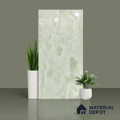 Marble Look Wall & Floor Tile TL 08943 | Glossy Finish 4 ft x 2 ft Vitrified Tile - 9 mm | Suitable For Kitchen, Bathroom, Bedroom & Office