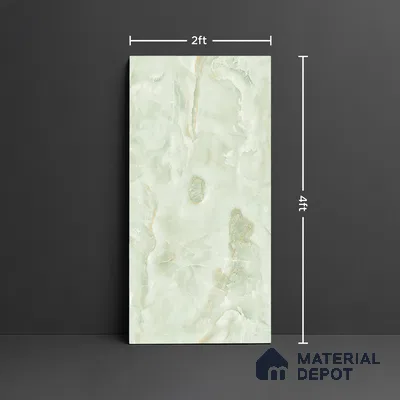Marble Look Wall & Floor Tile TL 08943 | Glossy Finish 4 ft x 2 ft Vitrified Tile - 9 mm | Suitable For Kitchen, Bathroom, Bedroom & Office