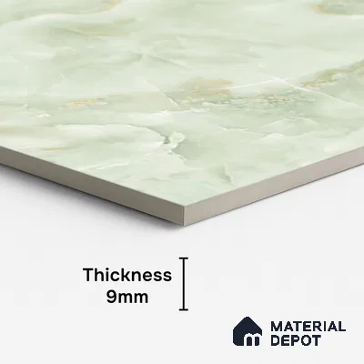 Marble Look Wall & Floor Tile TL 08943 | Glossy Finish 4 ft x 2 ft Vitrified Tile - 9 mm | Suitable For Kitchen, Bathroom, Bedroom & Office