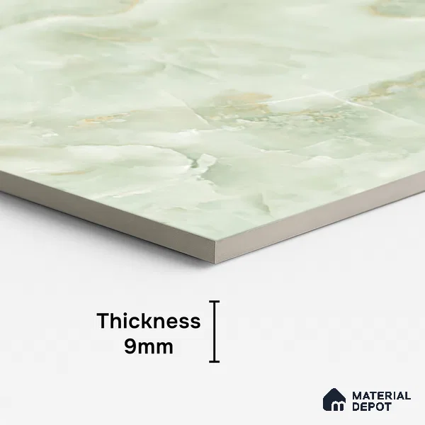 Marble Look Wall & Floor Tile TL 08943 | Glossy Finish 4 ft x 2 ft Vitrified Tile - 9 mm | Suitable For Kitchen, Bathroom, Bedroom & Office