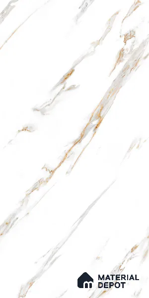 Marble Look Wall & Floor Tile TL 08937 | Glossy Finish 4 ft x 2 ft Vitrified Tile - 9 mm | Suitable For Kitchen, Bathroom, Bedroom & Office