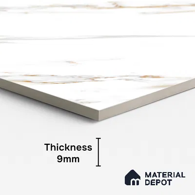 Marble Look Wall & Floor Tile TL 08937 | Glossy Finish 4 ft x 2 ft Vitrified Tile - 9 mm | Suitable For Kitchen, Bathroom, Bedroom & Office