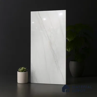 Marble Look Wall & Floor Tile TL 08930 | Glossy Finish 4 ft x 2 ft Vitrified Tile - 9 mm | Suitable For Kitchen, Bathroom, Bedroom & Office