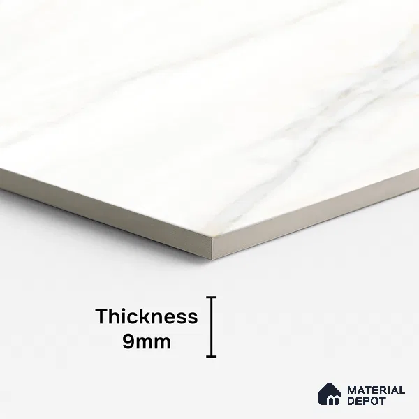 Marble Look Wall & Floor Tile TL 08930 | Glossy Finish 4 ft x 2 ft Vitrified Tile - 9 mm | Suitable For Kitchen, Bathroom, Bedroom & Office