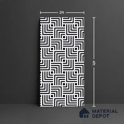 Patterned Look Wall & Floor Tile TL 09005 | Glossy Finish 4 ft x 2 ft Vitrified Tile - 9 mm | Suitable For Kitchen, Bathroom, Bedroom & Office