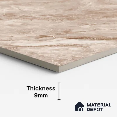 Marble Look Wall & Floor Tile TL 08947 | Glossy Finish 4 ft x 2 ft Vitrified Tile - 9 mm | Suitable For Kitchen, Bathroom, Bedroom & Office