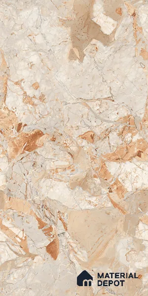 Marble Look Wall & Floor Tile TL 08935 | Glossy Finish 4 ft x 2 ft Vitrified Tile - 9 mm | Suitable For Kitchen, Bathroom, Bedroom & Office