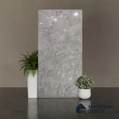 Marble Look Wall & Floor Tile TL 08934 | Glossy Finish 4 ft x 2 ft Vitrified Tile - 9 mm | Suitable For Kitchen, Bathroom, Bedroom & Office