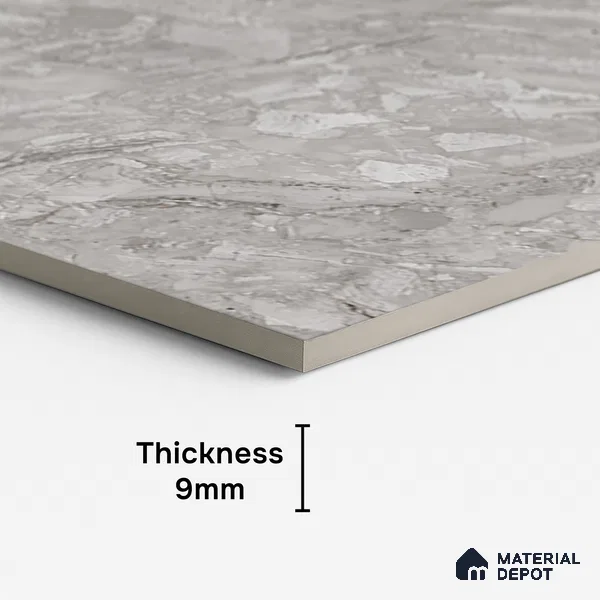 Marble Look Wall & Floor Tile TL 08934 | Glossy Finish 4 ft x 2 ft Vitrified Tile - 9 mm | Suitable For Kitchen, Bathroom, Bedroom & Office