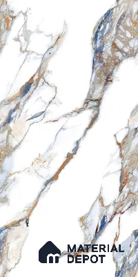 Marble Look Wall & Floor Tile TL 08978 | Glossy Finish 4 ft x 2 ft Vitrified Tile - 9 mm | Suitable For Kitchen, Bathroom, Bedroom & Office