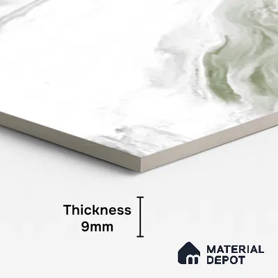 Marble Look Wall & Floor Tile TL 08940 | Glossy Finish 4 ft x 2 ft Vitrified Tile - 9 mm | Suitable For Kitchen, Bathroom, Bedroom & Office