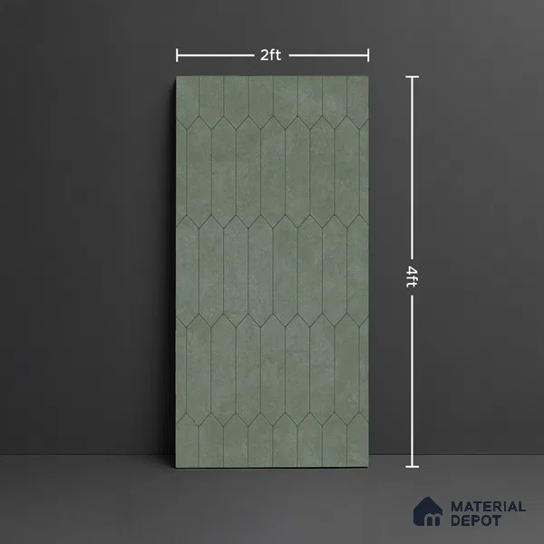 Faux Subway Look Wall & Floor Tile TL 08999 | Glossy Finish 4 ft x 2 ft Vitrified Tile - 9 mm | Suitable For Kitchen, Bathroom & Dining Area