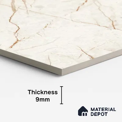 Marble Floor & Wall TL 12560 Frido Crema 4 ft x 2 ft Glossy Finish Vitrified Tile - 9 mm