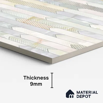 Highlighter Wall Tile TL 08994 | Glossy Finish 4 ft x 2 ft Vitrified Tile - 9 mm | Suitable For Bathroom, Accent/Feature Wall, Dining Area