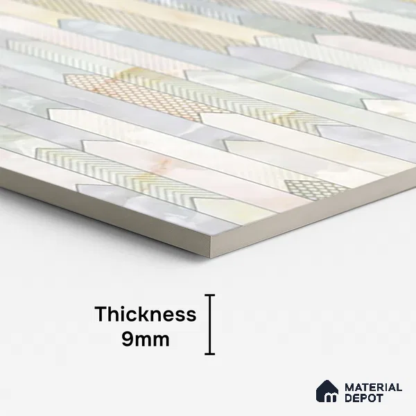 Highlighter Wall Tile TL 08994 | Glossy Finish 4 ft x 2 ft Vitrified Tile - 9 mm | Suitable For Bathroom, Accent/Feature Wall, Dining Area