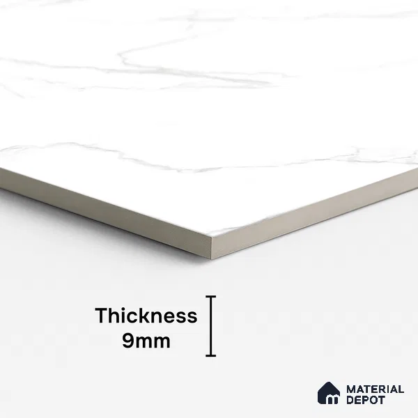 Marble Look Wall & Floor Tile TL 09031 | Glossy Finish 4 ft x 2 ft Vitrified Tile - 9 mm | Suitable For Kitchen, Bathroom, Bedroom & Office