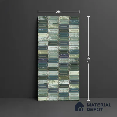 Faux Subway Look Wall & Floor Tile TL 09000 | Glossy Finish 4 ft x 2 ft Vitrified Tile - 9 mm | Suitable For Kitchen, Bathroom & Dining Area