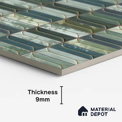 Faux Subway Look Wall & Floor Tile TL 09000 | Glossy Finish 4 ft x 2 ft Vitrified Tile - 9 mm | Suitable For Kitchen, Bathroom & Dining Area