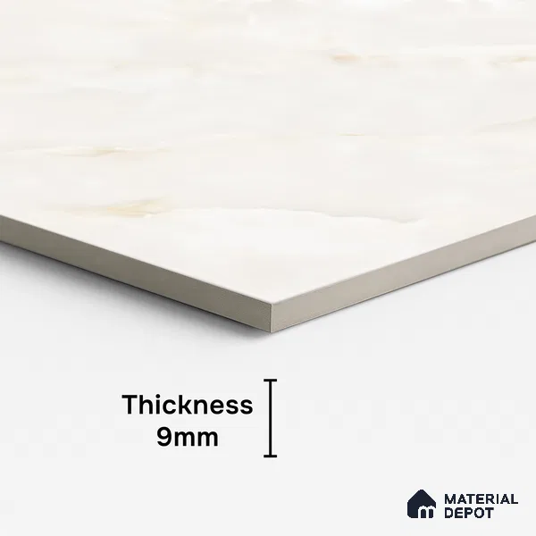Marble Look Wall & Floor Tile TL 08944 | Glossy Finish 4 ft x 2 ft Vitrified Tile - 9 mm | Suitable For Kitchen, Bathroom, Bedroom & Office