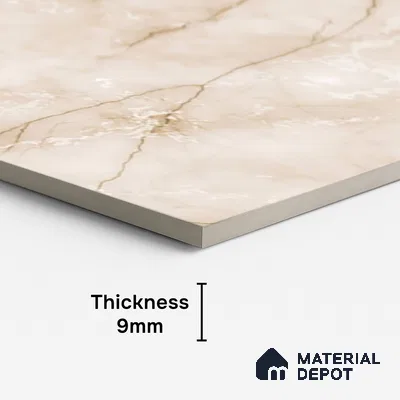 Marble Look Wall & Floor Tile TL 08956 | Glossy Finish 4 ft x 2 ft Vitrified Tile - 9 mm | Suitable For Kitchen, Bathroom, Bedroom & Office