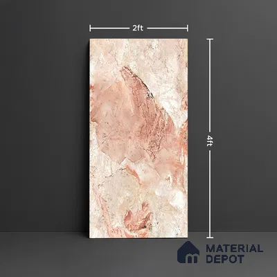 Marble Look Wall & Floor Tile TL 08917 | Glossy Finish 4 ft x 2 ft Vitrified Tile - 9 mm | Suitable For Kitchen, Bathroom, Bedroom & Office