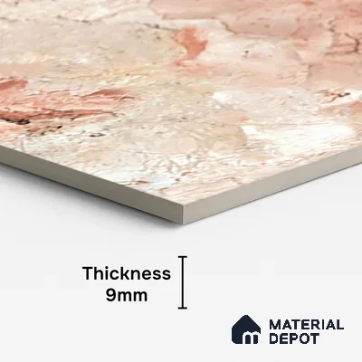 Marble Look Wall & Floor Tile TL 08917 | Glossy Finish 4 ft x 2 ft Vitrified Tile - 9 mm | Suitable For Kitchen, Bathroom, Bedroom & Office