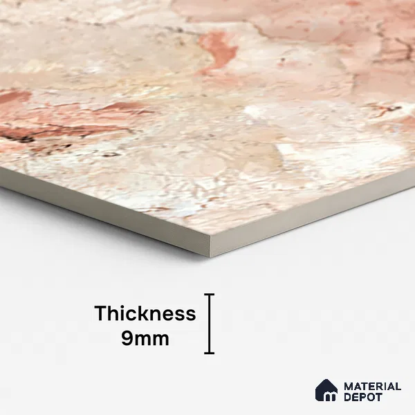 Marble Look Wall & Floor Tile TL 08917 | Glossy Finish 4 ft x 2 ft Vitrified Tile - 9 mm | Suitable For Kitchen, Bathroom, Bedroom & Office