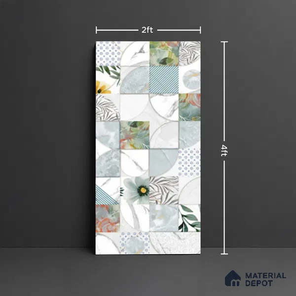 Highlighter Wall Tile TL 08996 | Glossy Finish 4 ft x 2 ft Vitrified Tile - 9 mm | Suitable For Bathroom, Accent/Feature Wall, Dining Area