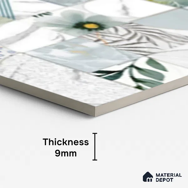 Highlighter Wall Tile TL 08996 | Glossy Finish 4 ft x 2 ft Vitrified Tile - 9 mm | Suitable For Bathroom, Accent/Feature Wall, Dining Area