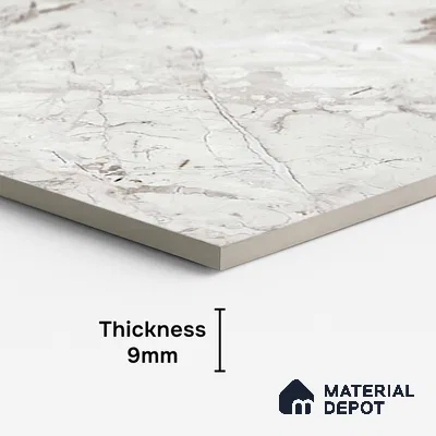 Marble Look Wall & Floor Tile TL 08889 | Glossy Finish 4 ft x 2 ft Vitrified Tile - 9 mm | Suitable For Kitchen, Bathroom, Bedroom & Office
