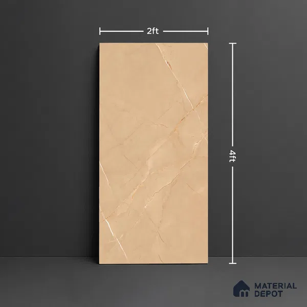 Marble Look Wall & Floor Tile TL 08983 | Glossy Finish 4 ft x 2 ft Vitrified Tile - 9 mm | Suitable For Kitchen, Bathroom, Bedroom & Office