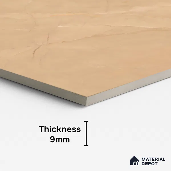 Marble Look Wall & Floor Tile TL 08983 | Glossy Finish 4 ft x 2 ft Vitrified Tile - 9 mm | Suitable For Kitchen, Bathroom, Bedroom & Office