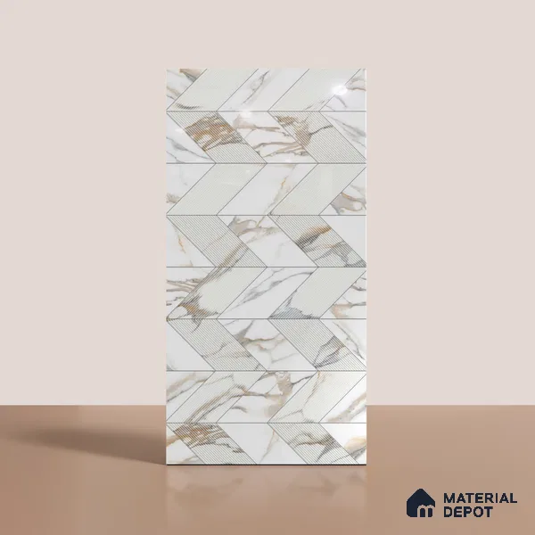 Highlighter Wall Tile TL 08986 | Glossy Finish 4 ft x 2 ft Vitrified Tile - 9 mm | Suitable For Bathroom, Accent/Feature Wall, Foyer