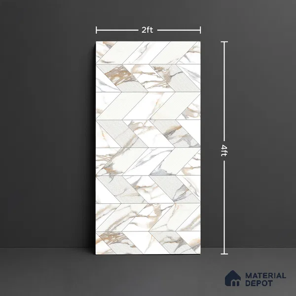 Highlighter Wall Tile TL 08986 | Glossy Finish 4 ft x 2 ft Vitrified Tile - 9 mm | Suitable For Bathroom, Accent/Feature Wall, Foyer