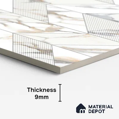 Highlighter Wall Tile TL 08986 | Glossy Finish 4 ft x 2 ft Vitrified Tile - 9 mm | Suitable For Bathroom, Accent/Feature Wall, Foyer