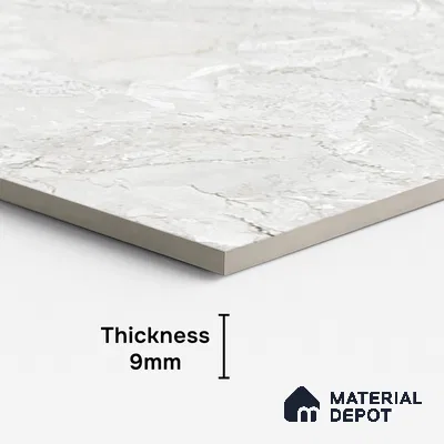 Marble Look Wall & Floor Tile TL 08933 | Glossy Finish 4 ft x 2 ft Vitrified Tile - 9 mm | Suitable For Kitchen, Bathroom, Bedroom & Office