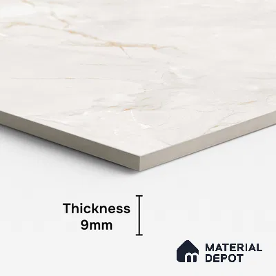 Marble Look Wall & Floor Tile TL 09035 | Glossy Finish 4 ft x 2 ft Vitrified Tile - 9 mm | Suitable For Kitchen, Bathroom, Bedroom & Office