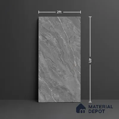 Marble Look Wall & Floor Tile TL 08954 | Glossy Finish 4 ft x 2 ft Vitrified Tile - 9 mm | Suitable For Kitchen, Bathroom, Bedroom & Office