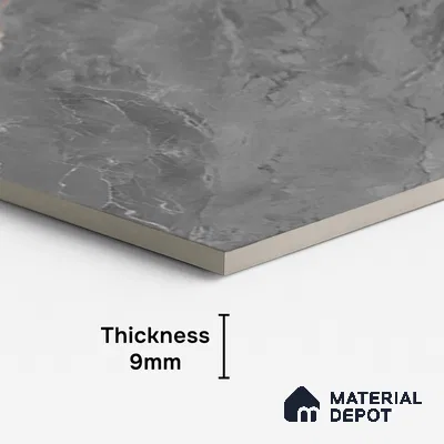 Marble Look Wall & Floor Tile TL 08954 | Glossy Finish 4 ft x 2 ft Vitrified Tile - 9 mm | Suitable For Kitchen, Bathroom, Bedroom & Office