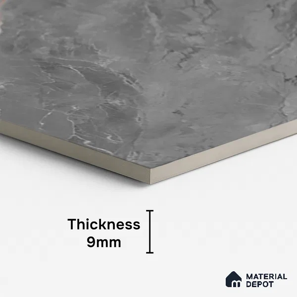 Marble Look Wall & Floor Tile TL 08954 | Glossy Finish 4 ft x 2 ft Vitrified Tile - 9 mm | Suitable For Kitchen, Bathroom, Bedroom & Office