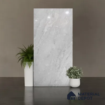 Marble Look Wall & Floor Tile TL 08949 | Glossy Finish 4 ft x 2 ft Vitrified Tile - 9 mm | Suitable For Kitchen, Bathroom, Bedroom & Office