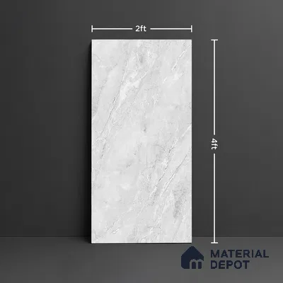 Marble Look Wall & Floor Tile TL 08949 | Glossy Finish 4 ft x 2 ft Vitrified Tile - 9 mm | Suitable For Kitchen, Bathroom, Bedroom & Office