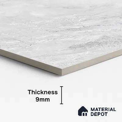 Marble Look Wall & Floor Tile TL 08949 | Glossy Finish 4 ft x 2 ft Vitrified Tile - 9 mm | Suitable For Kitchen, Bathroom, Bedroom & Office