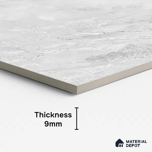Marble Look Wall & Floor Tile TL 08949 | Glossy Finish 4 ft x 2 ft Vitrified Tile - 9 mm | Suitable For Kitchen, Bathroom, Bedroom & Office