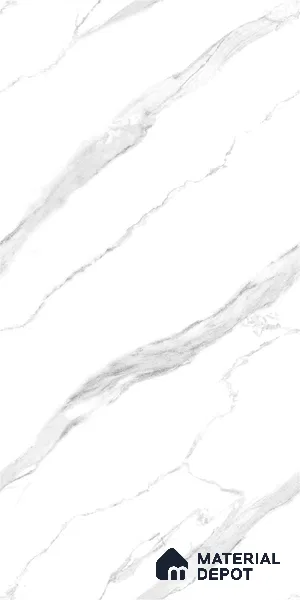 Marble Look Wall & Floor Tile TL 09040 | Glossy Finish 4 ft x 2 ft Vitrified Tile - 9 mm | Suitable For Kitchen, Bathroom, Bedroom & Office