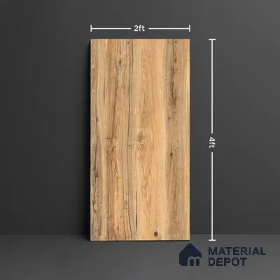 Wood Look Wall & Floor Tile TL 08893 | Matte Finish 4 ft x 2 ft Vitrified Tile - 9 mm | Suitable For Kitchen, Bathroom, Bedroom & Office