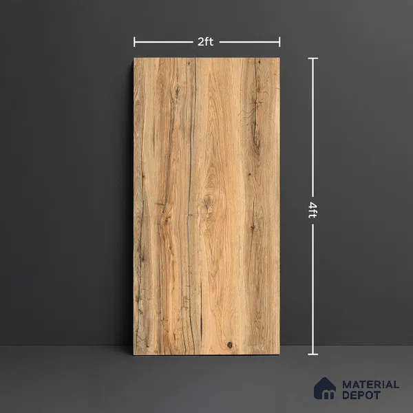 Wood Look Wall & Floor Tile TL 08893 | Matte Finish 4 ft x 2 ft Vitrified Tile - 9 mm | Suitable For Kitchen, Bathroom, Bedroom & Office