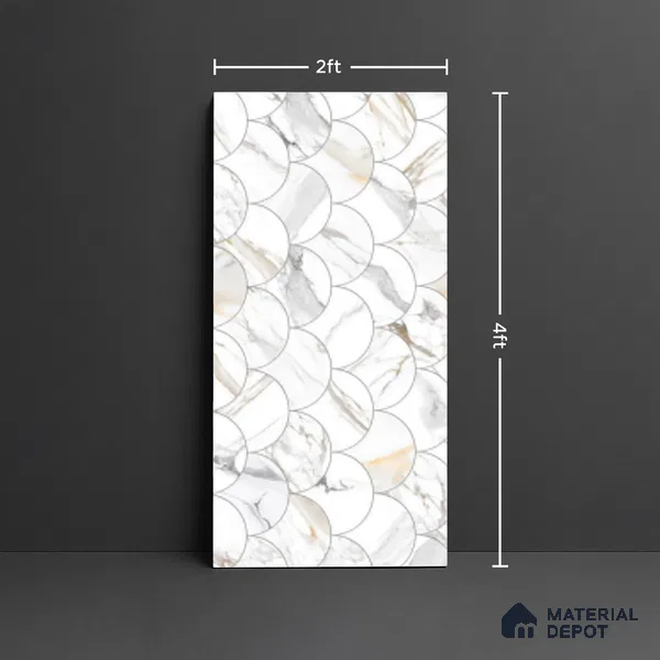 Highlighter Wall Tile TL 08997 | Glossy Finish 4 ft x 2 ft Vitrified Tile - 9 mm | Suitable For Bathroom, Accent/Feature Wall, Dining Area